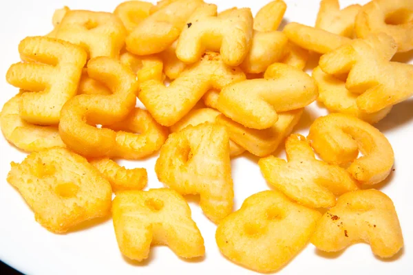 Fried potatoes, ABC — Stock fotografie