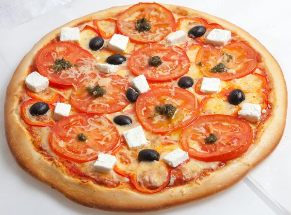 Pizza, pizzas cozinha europeia e americana — Fotografia de Stock
