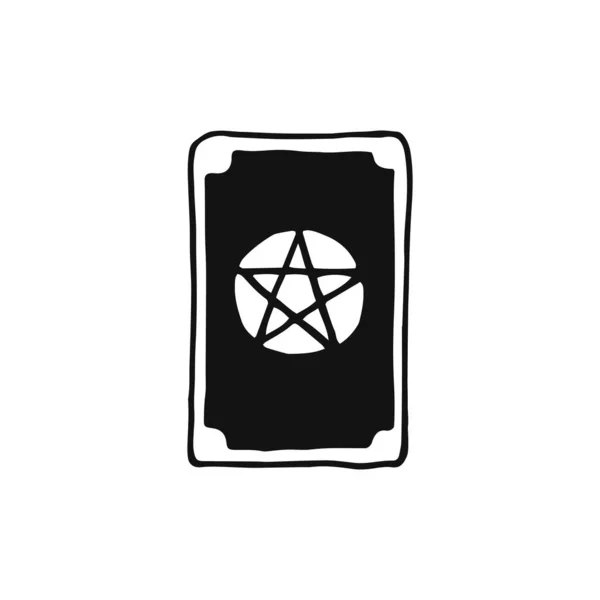 Icono Cartas Del Tarot Adivinación Adivinación Cartomancia Magia Superstición Herramienta — Archivo Imágenes Vectoriales