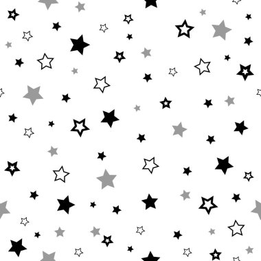 Yıldızlı kusursuz desen. Tatil geçmişi. Vektör illüstrasyonu.