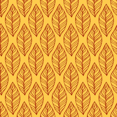 Kusursuz bir tropikal yaprak arka planı. El çizimi vektör çizimi. Selamlama, davetiye, ambalaj kağıdı, tekstil ve web tasarımı için mükemmel..