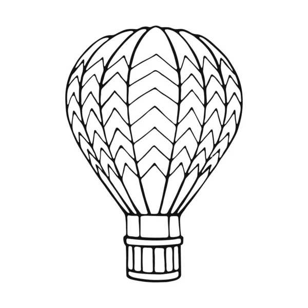 Boule Air Chaud Dessinée Main Illustration Vectorielle — Image vectorielle
