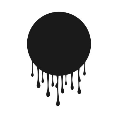 Boya Vektörü illüstrasyonunun lekeleriyle çember