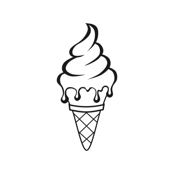Морозиво Векторні Малюнки Білому Тлі — стоковий вектор