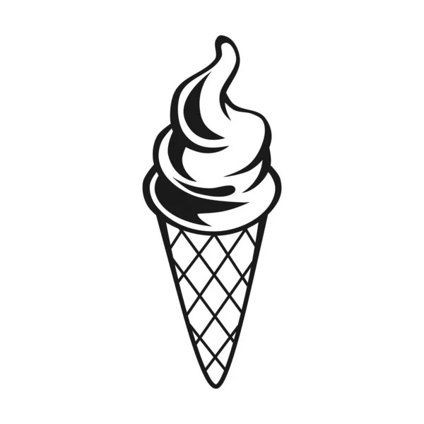 Ice Cream Vector Skizzieren Illustrationszeichnungen Auf Weißem Hintergrund — Stockvektor