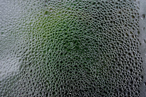 Condensatie Vorm Van Druppels Ruit — Stockfoto