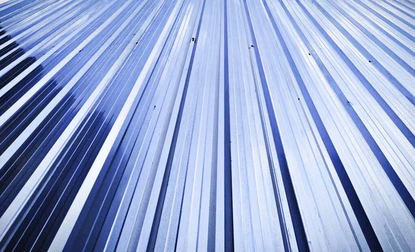 Blue corrugated galvanized metal wall