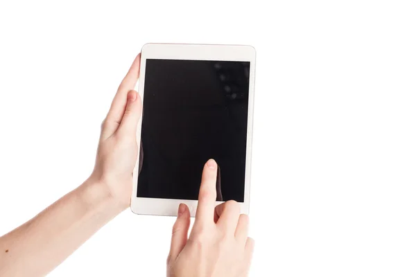Verdreckter Tablet-Bildschirm isoliert — Stockfoto
