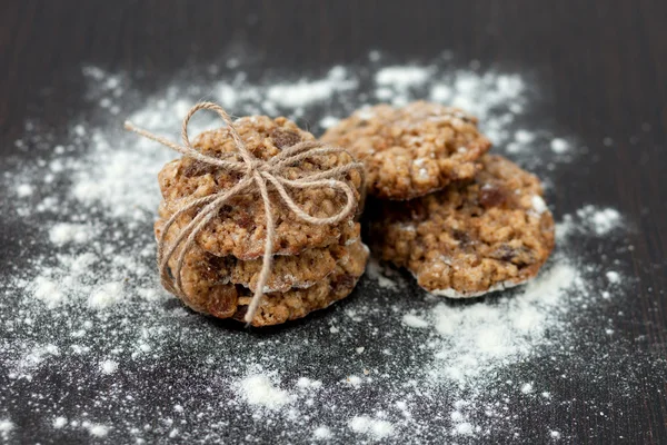 Havermoutkoekjes met rozijnen — Stockfoto