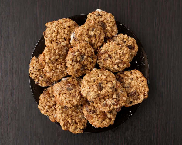 Havermoutkoekjes met rozijnen — Stockfoto