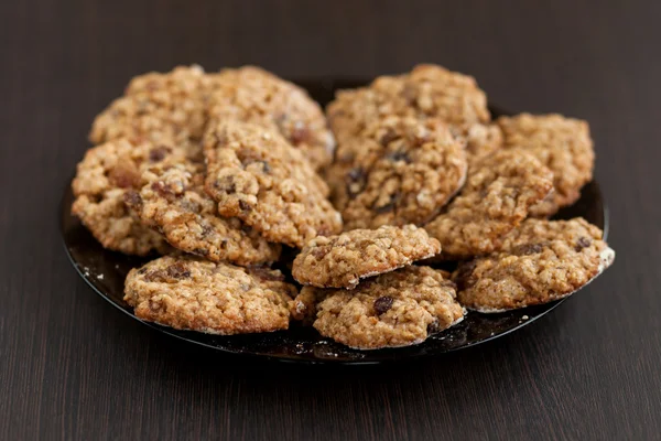 Havermoutkoekjes met rozijnen — Stockfoto