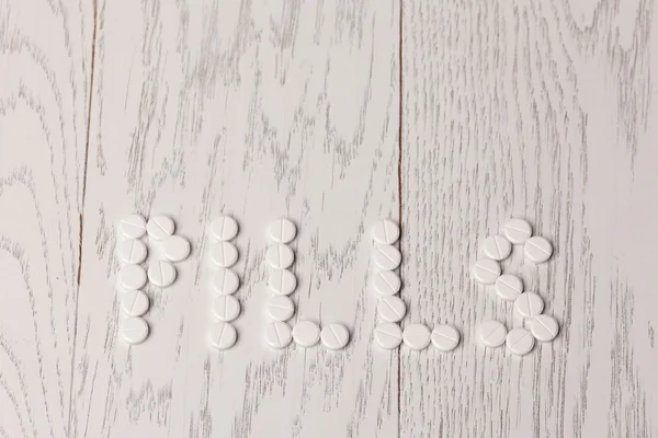 Ordet piller av tabletter — Stockfoto