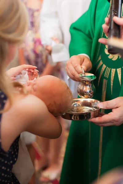 Ceremony of baby baptism — Stock Photo, Image