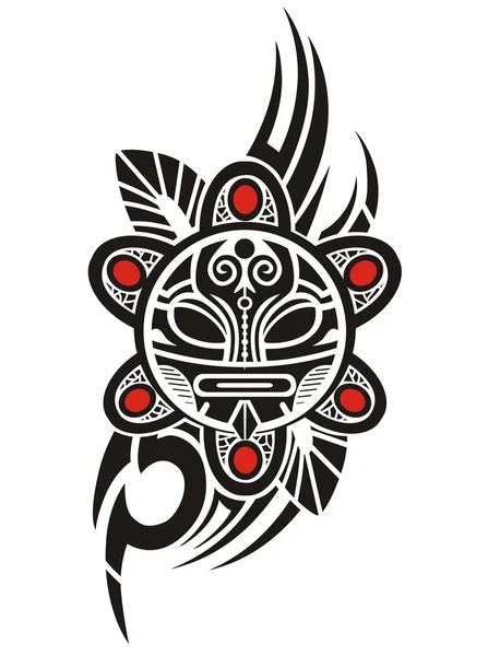 Taino Sun Illustrazione vettoriale tribale — Vettoriale Stock