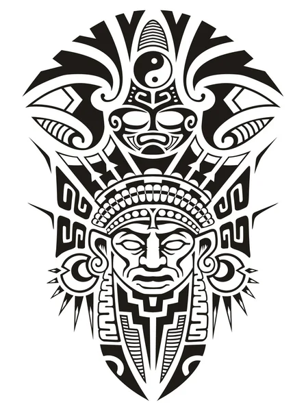 Antigua ilustración vectorial de máscara tribal Vectores De Stock Sin Royalties Gratis