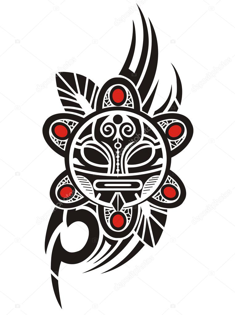 taino sun tribal vector illustration stock vector taino sun tribal vector illustration stock vector
