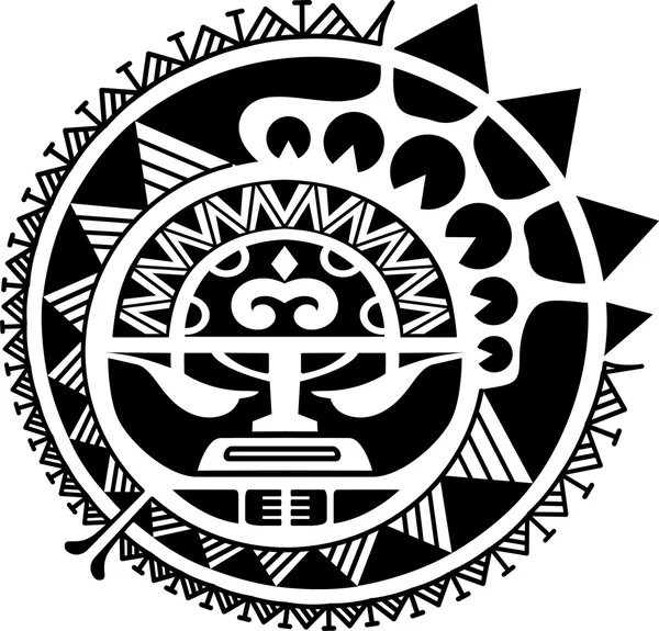 Máscara solar tribal ilustração vetorial —  Vetores de Stock