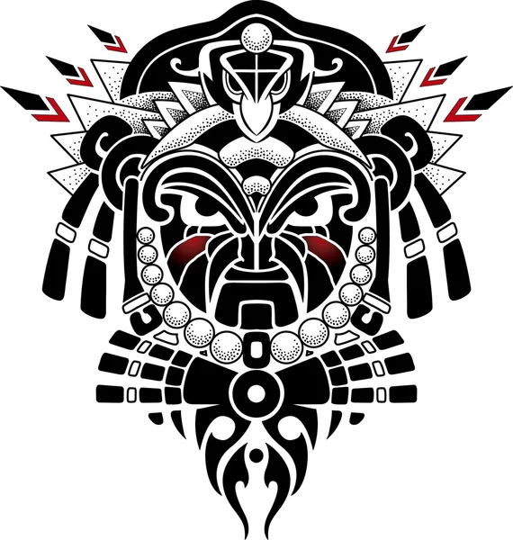 Tribal vectorillustratie van het masker — Stockvector