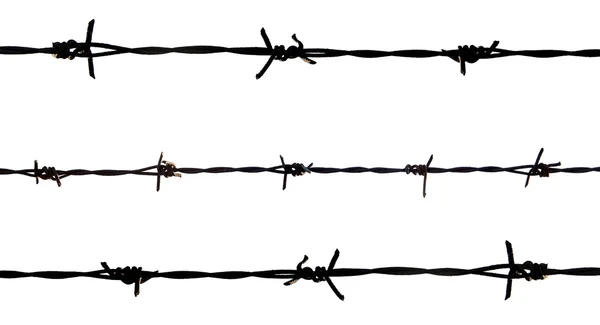 Barbed Wire White Back Ground — Stock Photo, Image