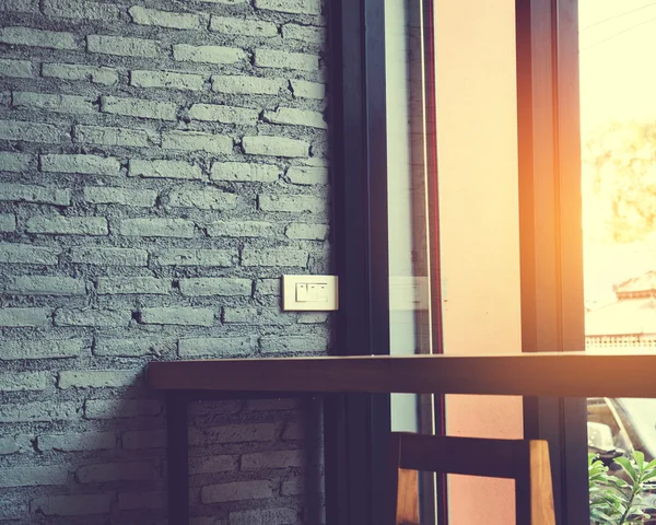 Vintage Fotoğraf güneş ışığı ile kafe sehpa tarz