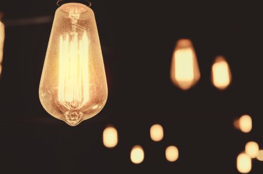 güzel retro ampul dekor, vintage tarzı