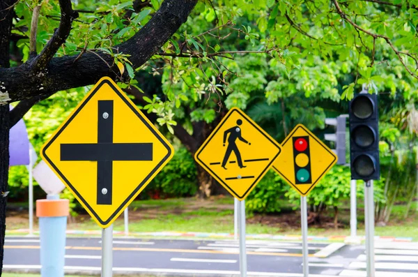 traffic sign in simulation traffic park