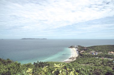 Açık deniz ve ada, koh lan Adası Pattaya City Chonburi Tayland tropikal plaj.
