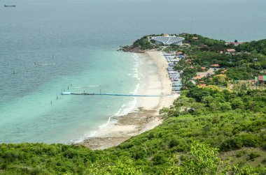 Açık deniz ve ada, koh lan Adası Pattaya City Chonburi Tayland tropikal plaj.
