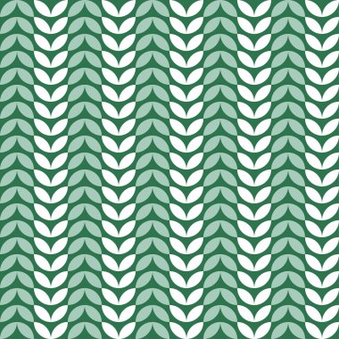 Desensiz yapraklar Shevron geometrisini geriye dönük olarak yapar. Klasik çiçek arkaplanı. Basit vektör çizimi. Yaz dekoratif baskısı. Geometrik sanat. Grafik rengi