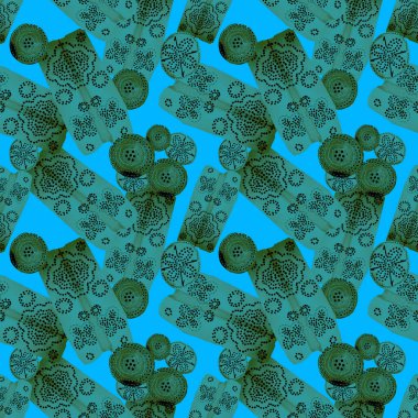 Soyut yuvarlak elementlerle, kusursuz, yaratıcı suluboya desen. Çağdaş sanat. Herhangi bir tasarım için renkli doku. 