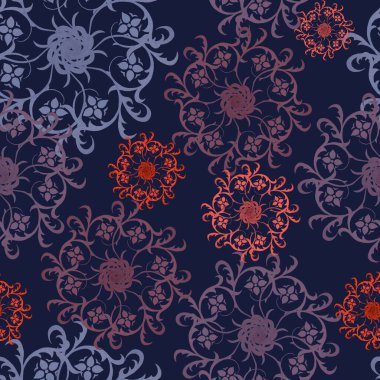 Soyut yuvarlak elementlerle, kusursuz, yaratıcı suluboya desen. Çağdaş sanat. Herhangi bir tasarım için renkli doku. 