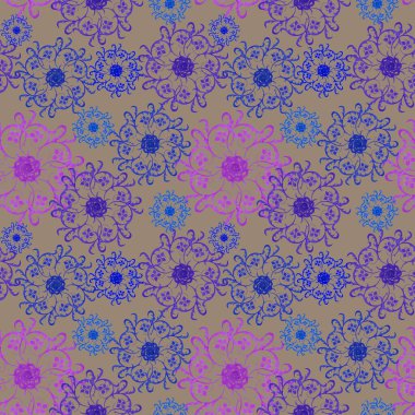 Soyut yuvarlak elementlerle, kusursuz, yaratıcı suluboya desen. Çağdaş sanat. Herhangi bir tasarım için renkli doku. 