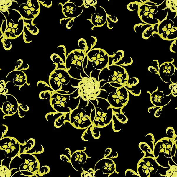 Креативный Акварельный Узор Круглыми Элементами Черном Современное Искусство Красочная Текстура — стоковое фото