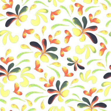 Güzel, parlak soyut elementlerle, yaratıcı, kusursuz bir desen. Her türlü tasarım için renkli bir doku. Suluboya soyut arkaplan. Çağdaş sanat. Moda modern tarzı.