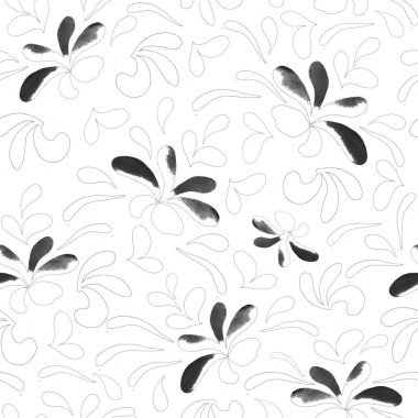 Güzel, parlak soyut elementlerle, yaratıcı, kusursuz bir desen. Her türlü tasarım için siyah beyaz dokular. Suluboya soyut arkaplan. Çağdaş sanat. Moda modern tarzı.