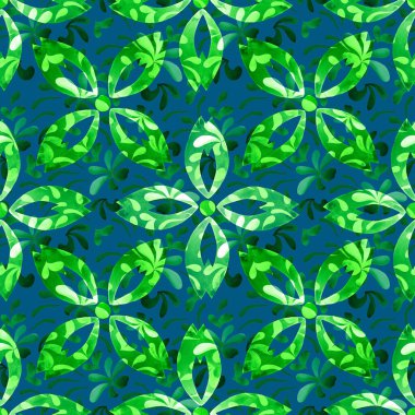 Güzel, parlak soyut elementlerle, yaratıcı, kusursuz bir desen. Her türlü tasarım için renkli bir doku. Suluboya soyut arkaplan. Çağdaş sanat. Moda modern tarzı.