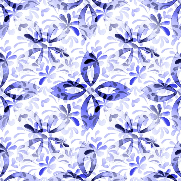 Creative seamless pattern with beautiful bright abstract elements. Monochrome texture for any kind of a design. Watercolor abstract background. Contemporary art. Trendy modern style.