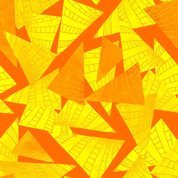 Patrón Sin Costura Acuarela Con Formas Geométricas Abstractas Triángulos Textura —  Fotos de Stock