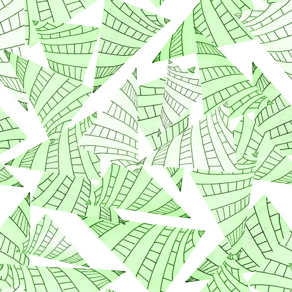 Patrón Sin Costura Acuarela Con Formas Geométricas Abstractas Triángulos Textura — Foto de Stock