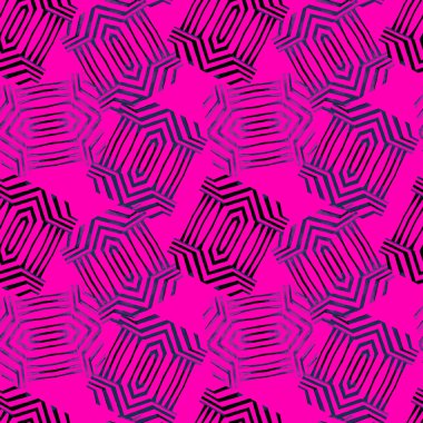 Soyut geometrik şekilli, dikişsiz suluboya desen. Her türlü tasarım için renkli bir doku. Çağdaş sanat. Moda modern tarzı.