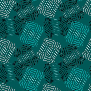 Soyut geometrik şekilli, dikişsiz suluboya desen. Her türlü tasarım için renkli bir doku. Çağdaş sanat. Moda modern tarzı.