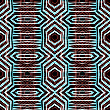 Soyut geometrik şekilli, dikişsiz suluboya desen. Her türlü tasarım için renkli bir doku. Çağdaş sanat. Moda modern tarzı.