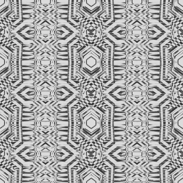 抽象的な幾何学的な形状を持つ水彩シームレスパターン どんなデザインのための黒白のテクスチャ 現代美術 流行のモダンスタイル — ストック写真