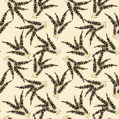 Suluboya desenli, elle çizilmiş çiçekler. Lavander. Herhangi bir amaç için altın bahar ya da yaz baskısı. Dekoratif çiçek deseni. Renkli doğa arkaplanı.