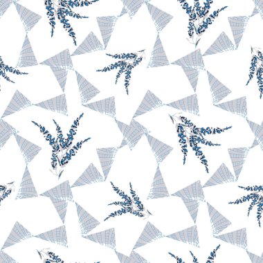 Suluboya desenli, elle çizilmiş çiçekler. Lavander. Herhangi bir amaç için tek renkli bahar ya da yaz baskısı. Dekoratif çiçek deseni. Doğa arkaplanı.