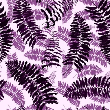 Hawaii çiçeksiz, suluboya tropikal yapraklı bir baba. Eğrelti. Egzotik bahar ya da yaz doğa geçmişi. Herhangi bir tasarım için renkli doku.