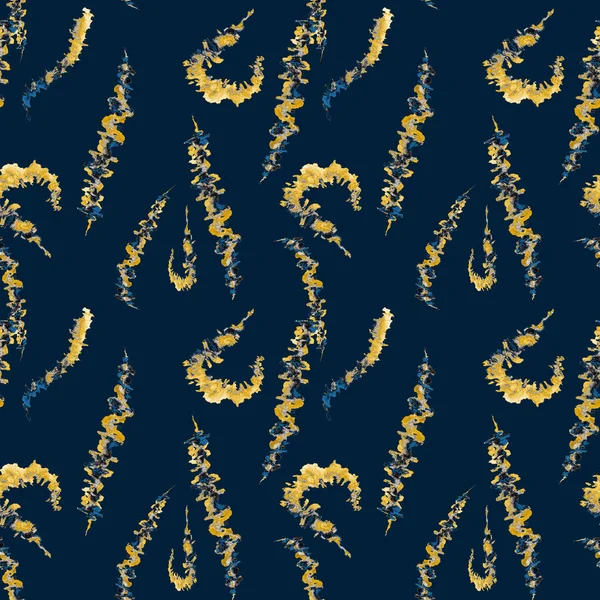 Акварельний Безшовний Візерунок Абстрактними Морськими Водоростями Яскрава Натуральна Текстура Може — стокове фото