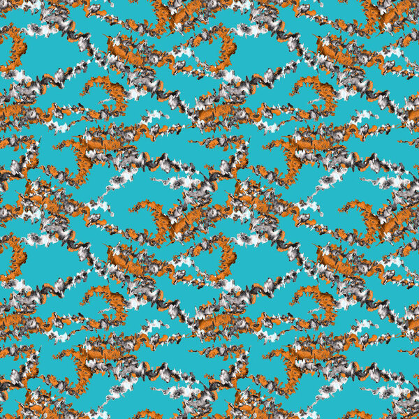 Watercolor seamless pattern with sea fishes.  Beautiful animal print for any kind of design.