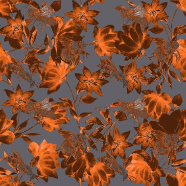 Çiçeklerde vızıldayan böceklerle sulu boya deseni. Dekoratif yaz baskısı. El çizimi hayvan çizimi.