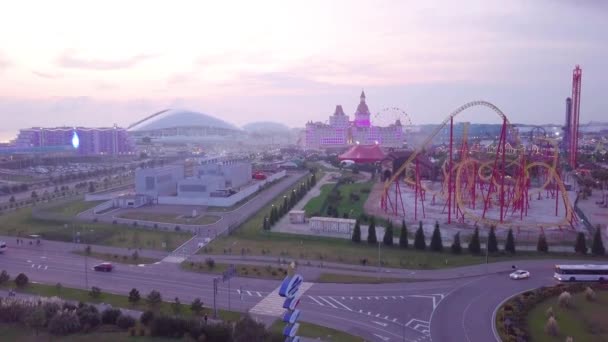 Oroszország, Szocsi - 2019. szeptember: Szocsi olimpiai park panorámája — Stock videók